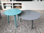HAY bijzettafels Bella (turquoise en grijs) Goede Staat, Ophalen, Minder dan 50 cm, Rond, Zo goed als nieuw