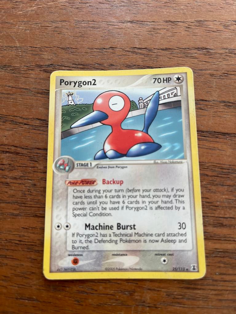 Porygon2 - Zeldzame Pokémonkaart, Ophalen of Verzenden, Gebruikt, Losse kaart