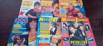 MUZIEK EXPRES + POPFOTO jaren 80  beschikbaar voor biedingen