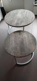 2 ronde salontafels, Huis en Inrichting, Ophalen, Gebruikt, 50 tot 100 cm, Rond