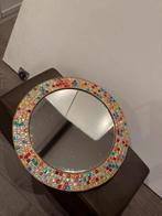 Decoratieve Spiegel met Kleurrijke Mozaïek Rand, Huis en Inrichting, Woonaccessoires | Spiegels, Minder dan 50 cm, Rond, Ophalen of Verzenden