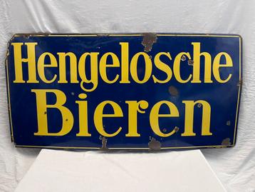 Emaille Bord “ Hengelosche Bieren “ beschikbaar voor biedingen
