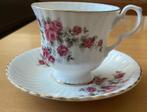 Royal Windsor Theekopje & Schotel Fine Bone China roze rozen, Antiek en Kunst, Antiek | Servies los, Ophalen of Verzenden