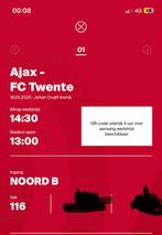Ajax Twente vak 116, Tickets en Kaartjes, Eén persoon, April