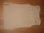 Christa Probst mouwloos leverkleurige top maat 38, Maat 38/40 (M), Beige, Ophalen of Verzenden, Zonder mouw