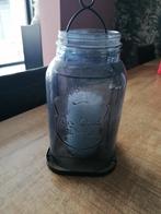 Glazen windlicht, Ophalen, Overige materialen, 25 tot 50 cm, Blauw