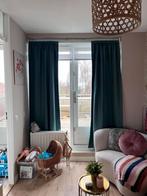 Donkergroene kant en klare gordijnen - 2 stuks, Huis en Inrichting, Stoffering | Gordijnen en Lamellen, 100 tot 150 cm, 200 cm of meer