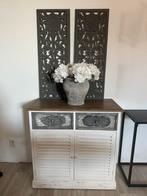 Landelijk kastje wit shutters, Ophalen, Zo goed als nieuw