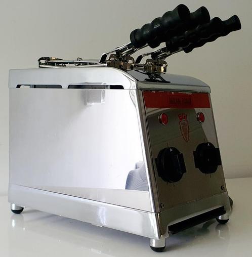 Professionele Milan-Toast Tostiapparaat Tosti RVS 2 tangen, Huis en Inrichting, Keuken | Keukenbenodigdheden, Zo goed als nieuw