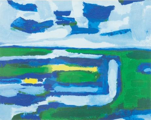 Gerrit Benner - Fries landschap - zeefdruk, Antiek en Kunst, Kunst | Litho's en Zeefdrukken, Ophalen of Verzenden