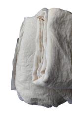 100% linnen hoeslaken 160x200 + slopen 50x70 Crème, Ophalen of Verzenden, Wit, Hoeslaken of Sloop, Nieuw