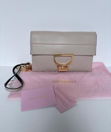 COCCINELLE Beige leren schouder tas bag beschikbaar voor biedingen