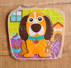 Houten puzzel hond - 8 stukjes, Ophalen of Verzenden, 10 tot 50 stukjes, Zo goed als nieuw
