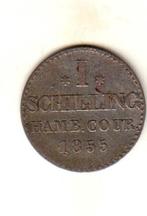 Duitsland - Hamburg Hanzestad 1 Schilling 1855 zilver-KM#586, Verzenden, Duitsland, Zilver