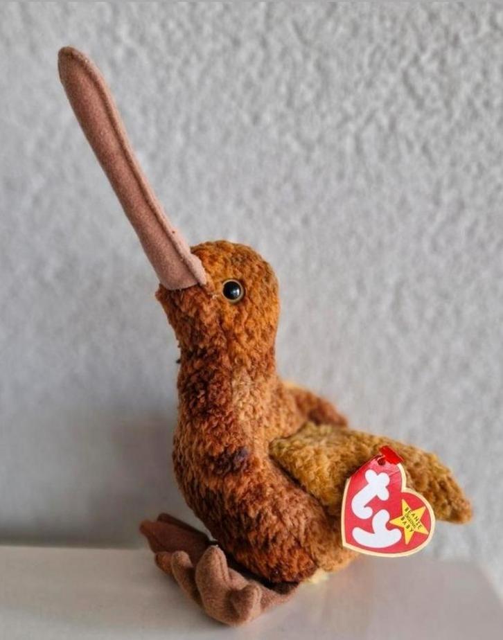 Ty Beanie Babies Kiwi Vogel Beak, Kinderen en Baby's, Speelgoed | Knuffels en Pluche, Zo goed als nieuw, Overige typen, Ophalen of Verzenden