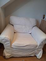 Witte Ektorp Stoel + Extra Hoezen, Huis en Inrichting, Fauteuils, Ophalen, Gebruikt, 75 tot 100 cm, Stof
