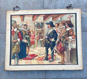 Oude Schoolplaten - Stevig en Decoratief beschikbaar voor biedingen