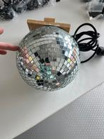 Spiegelbol met motor 20 cm breed, dicobal 🪩, Gebruikt, Geen, Geen, Discobol