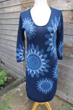 Jurk donkerblauw glitter Desigual mt XL, Blauw, Ophalen of Verzenden, Zo goed als nieuw, Desigual