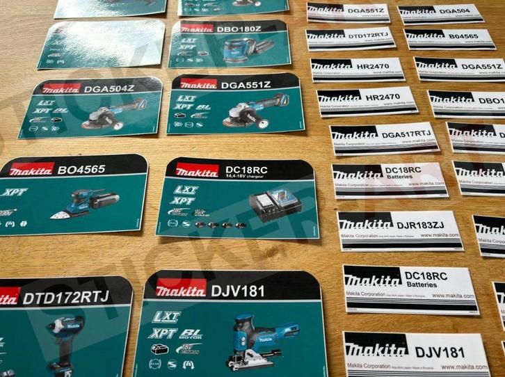 Makita MBOX stickers Macpak (STICKER-ART), Doe-het-zelf en Verbouw, Gereedschap | Handgereedschap, Verzenden