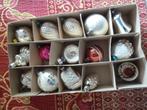 15 antieke kerstballen in de originele doos, Ophalen of Verzenden, Gebruikt