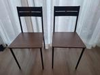 2 IKEA Santsberg stoelen, Huis en Inrichting, Stoelen, Gebruikt, Twee, Zwart, Ophalen of Verzenden