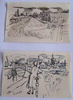 Div.tekeningen per stuk oorlogstijd Limburg 1942 H.Bekman, Verzenden