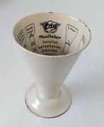 Oude Edy Emaille Maatbeker Keukenemaille Creme kleur, Verzenden