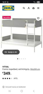 Vitval stapelbed IKEA, Huis en Inrichting, Ophalen, 90 cm, Tweepersoons, Zo goed als nieuw