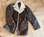 Vintage lammy coat, echt leer, Kleding | Heren, Jassen | Winter, Ophalen of Verzenden, Gedragen, Beige