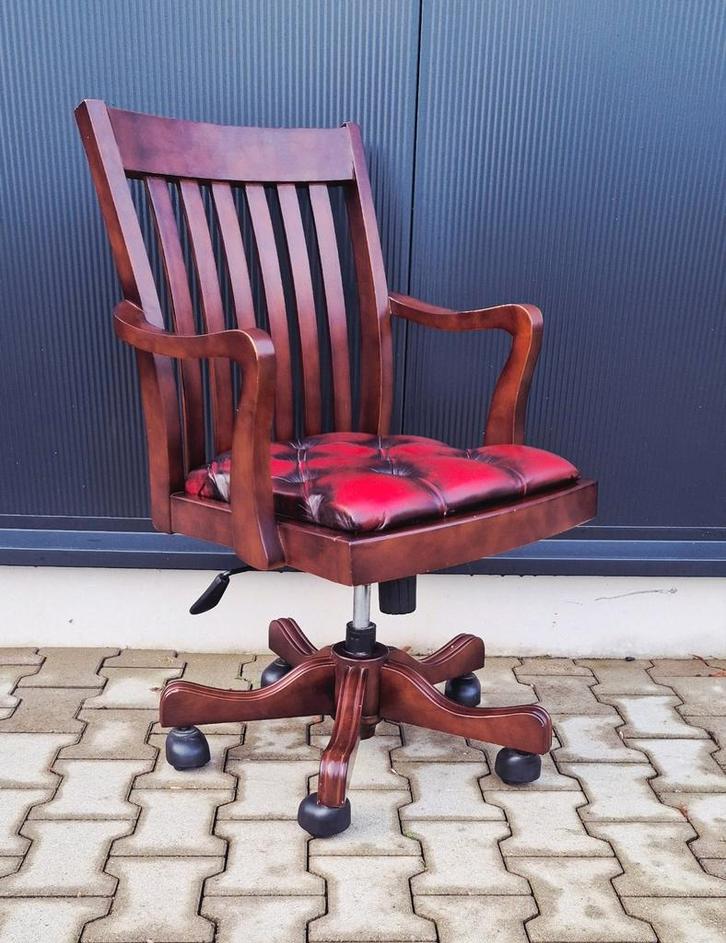 Chesterfield bureau stoel, Antiek en Kunst, Antiek | Meubels | Stoelen en Banken, Ophalen