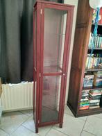 Ikea vitrine kast, mahonie kleur geschilderd, Huis en Inrichting, Kasten | Vitrinekasten, Ophalen, Minder dan 50 cm, Gebruikt