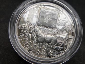 2021 Cook Islands - Terracotta warriors - 1 oz proof UHR sil beschikbaar voor biedingen