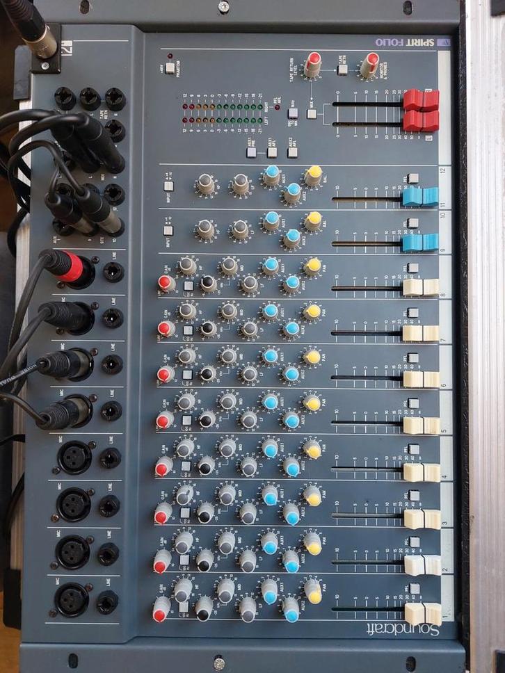 Soundcraft Spirit Folio mengtafel, Muziek en Instrumenten, Mengpanelen, Gebruikt, 5 tot 10 kanalen, Microfooningang, Ophalen