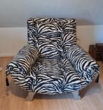 Fauteuil stoelen 2 stuks,  groot met zebra print, Ophalen, Gebruikt, 75 tot 100 cm, 75 tot 100 cm