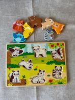 Dier houten puzzle, Ophalen of Verzenden, Minder dan 10 stukjes, Zo goed als nieuw, 6 maanden tot 2 jaar