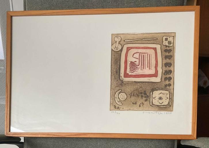 Jan Montyn abstract kleurenlitho gesigneerd en genummerd, Antiek en Kunst, Kunst | Litho's en Zeefdrukken, Ophalen