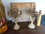 diverse antieke en brocante Franse kandelaars, Ophalen, Overige materialen