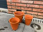 3 Terra Bloempotten - Binnen/Buiten, Tuin en Terras, Bloempotten, Gebruikt, Binnen, Ophalen of Verzenden, Minder dan 40 cm
