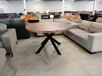 Ronde eettafel, massief hout! Mooi! Zware kwaliteit-tafel!, Ophalen, Rond, Zo goed als nieuw, Vijf personen of meer