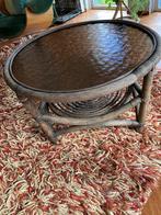 Manou salontafel retro vintage topstaat space age glas, Ophalen, Glas, 50 tot 100 cm, Boho vintage retro manou rotan spaceage nordwolde scandinavisch