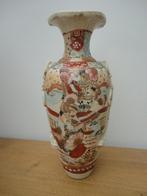 Gave Japanse Satsuma Moriage vaas afb. Samurai krijgers, Ophalen of Verzenden