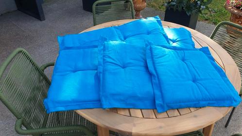 6 TUINSTOELZITTING KUSSENS TURQUISE 44x44x6cm, Tuin en Terras, Tuinmeubel-accessoires, Zo goed als nieuw, Ophalen of Verzenden