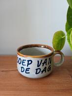 Vintage retro servies soepkom SOEP VAN DE DAG, Verzenden, Nieuw, Kom(men), Overige stijlen
