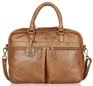 Bellicci Chiara rundleder business bag14 inch cognac(nieuw) beschikbaar voor biedingen