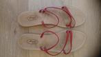 Slippers Rood Slippertjes Dames Amalia Olbia Vero Cuoio 42, Slippers, Ophalen of Verzenden, Gedragen, Rood