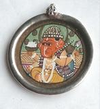 Oude zilveren Ganesha hanger, Ophalen of Verzenden