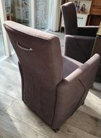 Eetkamerstoelen/Fauteuils op wieltjes, set van 6, Ophalen