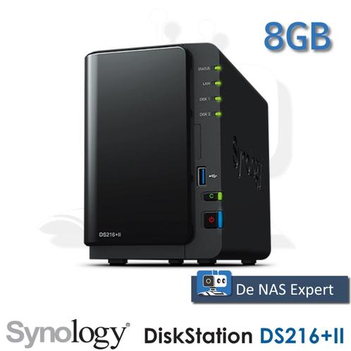 Synology DiskStation DS216+ II 8GB refurbished, Computers en Software, NAS, Refurbished, Ophalen of Verzenden
