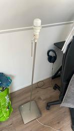 Witte staande lamp zonder kap, Huis en Inrichting, Lampen | Vloerlampen, Ophalen, Gebruikt, Metaal, 100 tot 150 cm